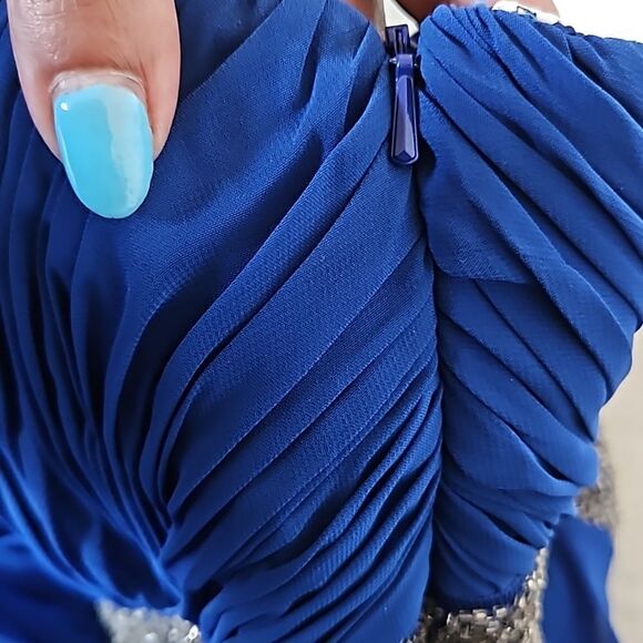 Bicici Women's Spaghetti Straps Rushed Top With Embellishment Belt Maxi DressL/M - Picture 9 of 16